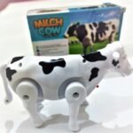 Musical Walking Cow Toy for Kids – Electric Black & White Cow with Lights, Sound & Moving Tail